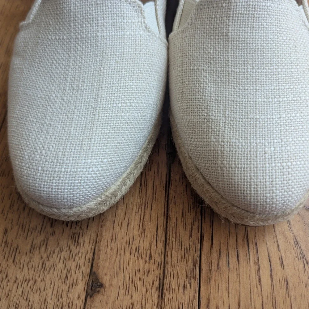 LifeStride Espadrille Wedge Beige Fabric Velocity 2.0 Womens 8.5M Comfort‎ Jute